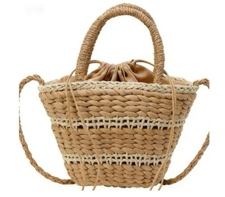 Handwoven Straw Shoulder Bag – Exquisite Beach Vacation Purse, Premium Resort Tote