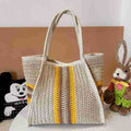 Beach/Vacation Shoulder Bag – Large Woven Tote, Commuter-Ready Straw Purse