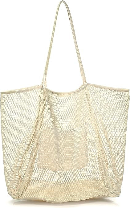 Large Capacity Mesh Beach Bag - for Outdoor Travel & Storage