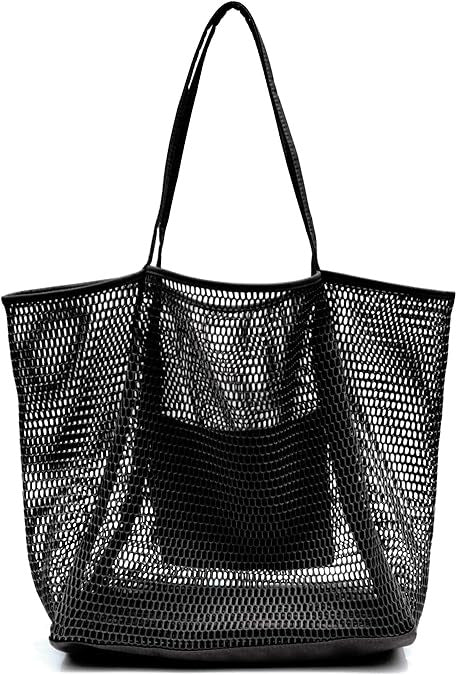 Large Capacity Mesh Beach Bag - for Outdoor Travel & Storage