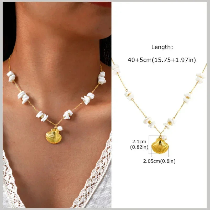 Waterproof 18k Gold Plated Summer Beach Necklace