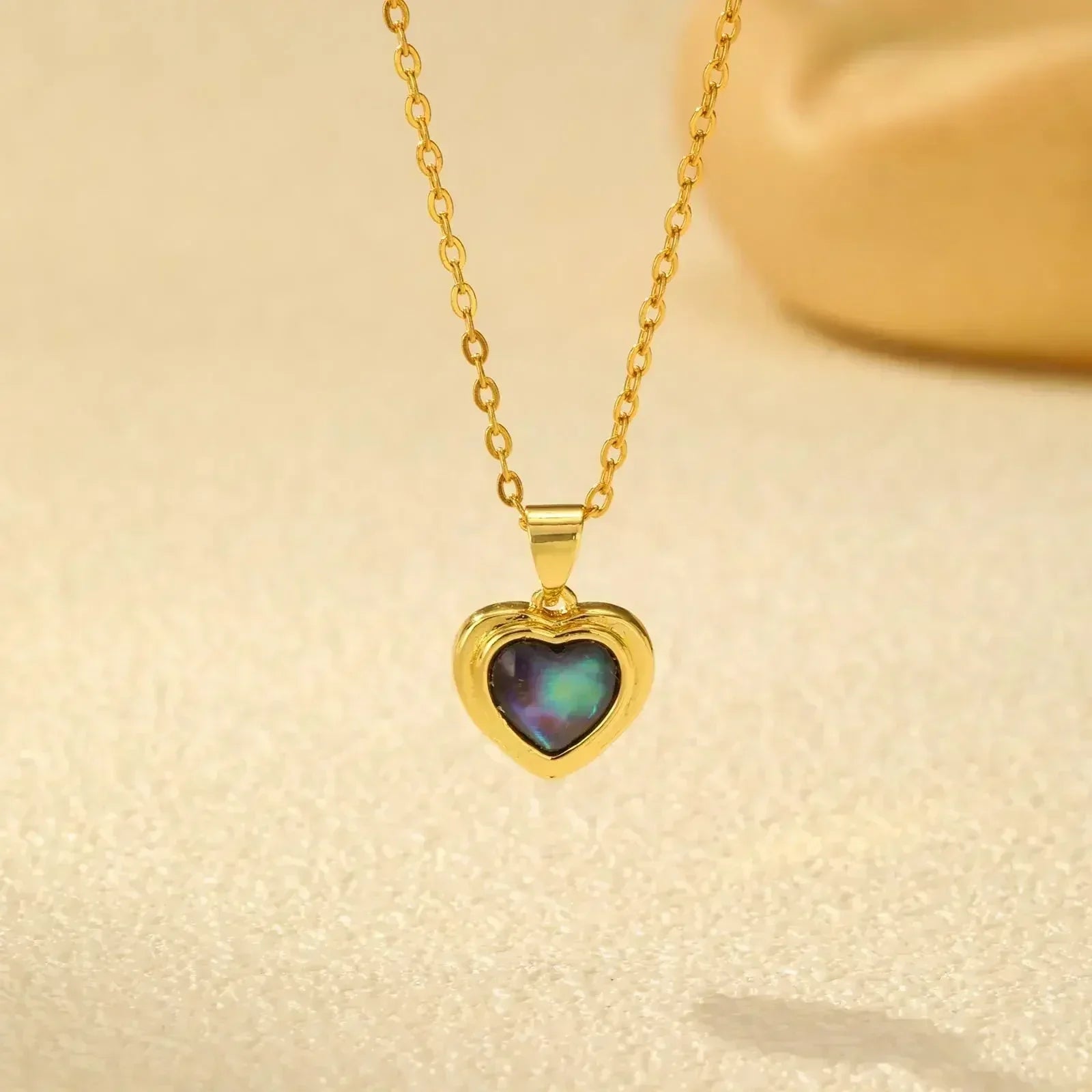 Waterproof Necklace for Women, Nature Abalone Shell
