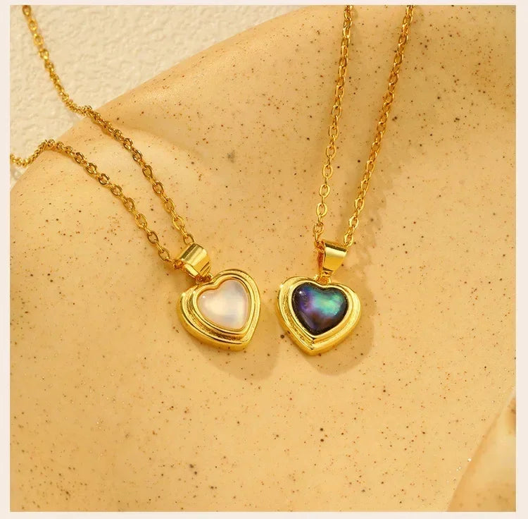 Waterproof Necklace for Women, Nature Abalone Shell