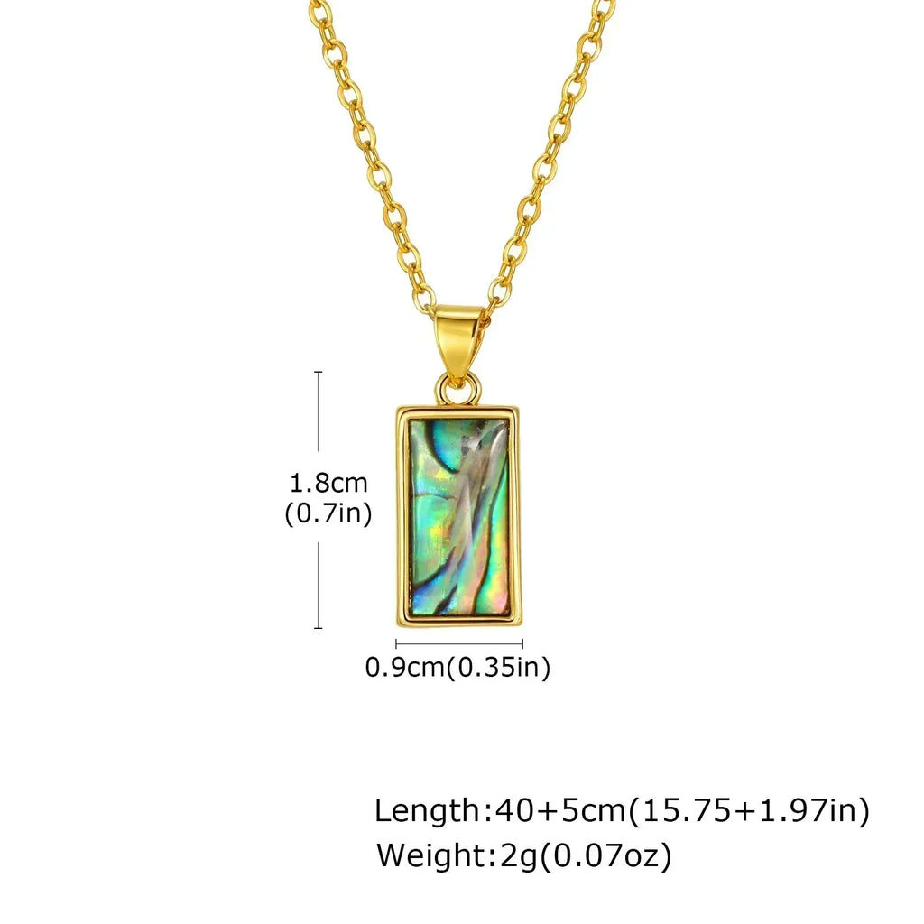Waterproof Necklace for Women, Nature Abalone Shell