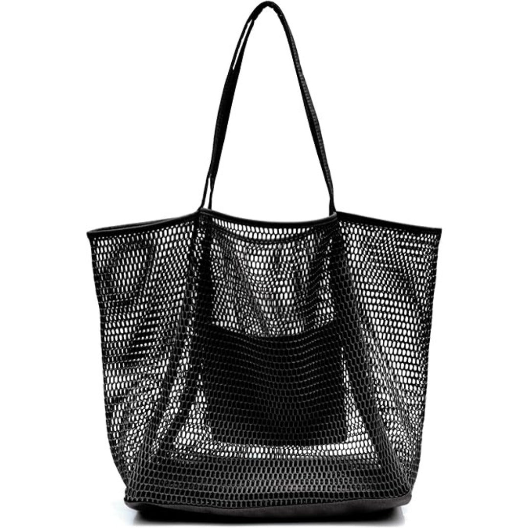Large Capacity Mesh Beach Bag - for Outdoor Travel & Storage
