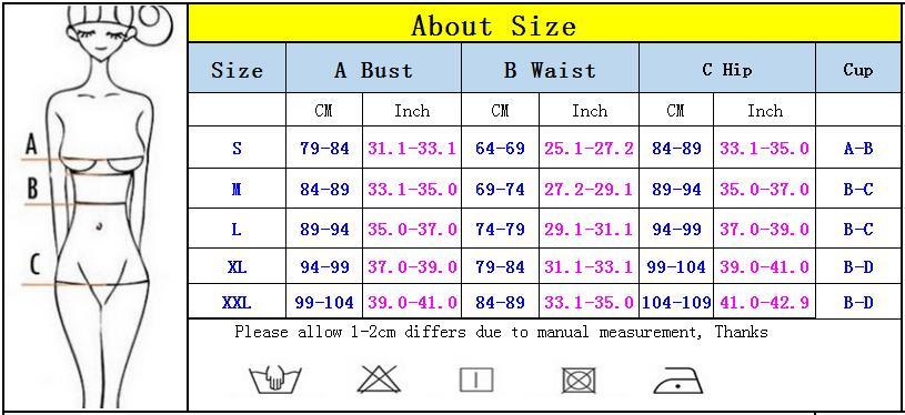 High Waist Two Piece Swimsuit with Tummy Control Bottoms and Push Up Top