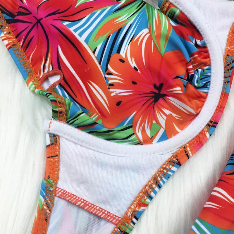 High Waist Two Piece Swimsuit with Tummy Control Bottoms and Push Up Top