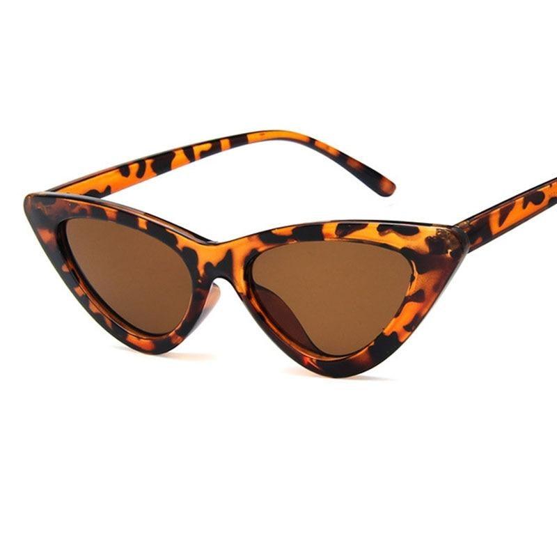 Luxury Black Design Sun Glasses Colorful Frames Vintage Sunglasses For Woman New Cat Eye Eyewear Triangular Retro Shades Ideal Glasses For Driving UV400